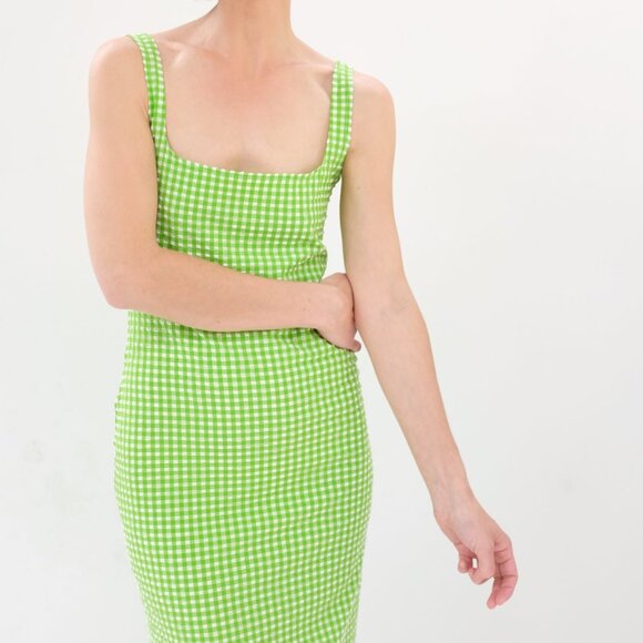 Maryam Nassir Zadeh Dresses & Skirts - Maryam Nassir Zadeh Green Checkered Dress